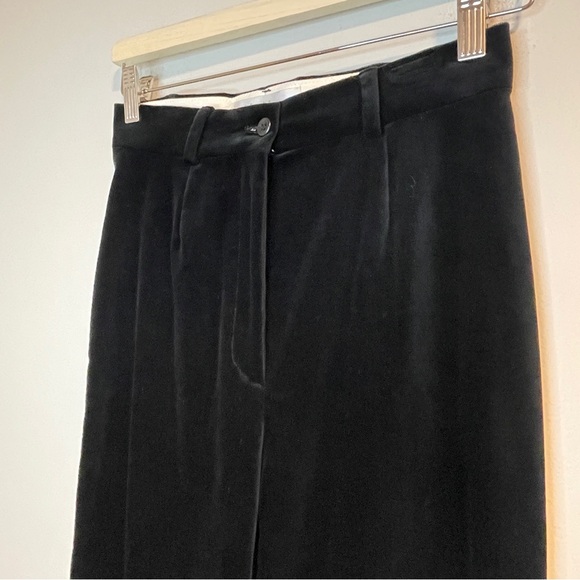 MaxMara Black Velvet Dress Pants Made in Italy Size 6 - Picture 4 of 10
